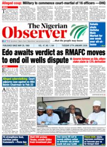 Tuesday 27th January, 2026