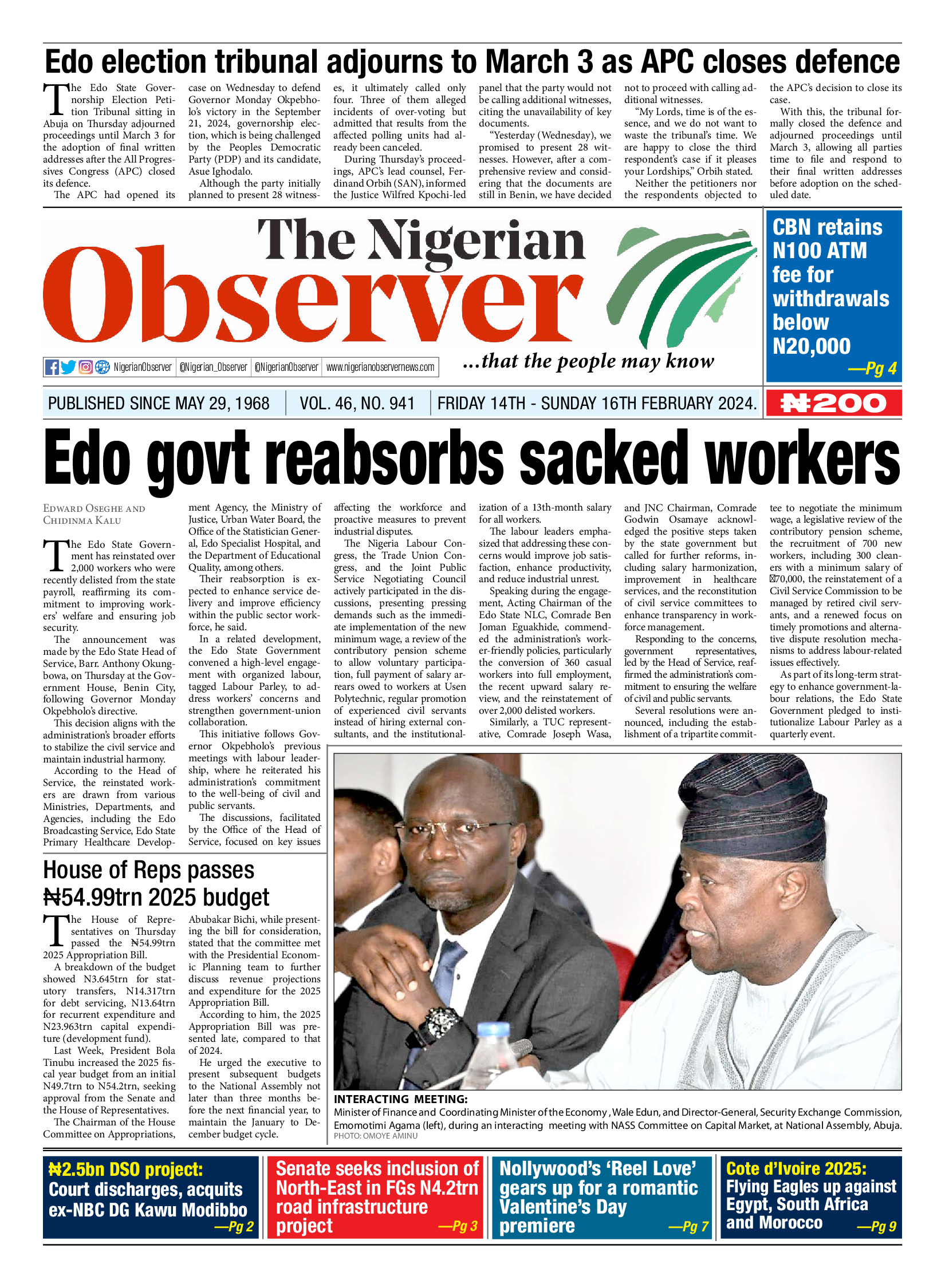 Friday February 14, 2025