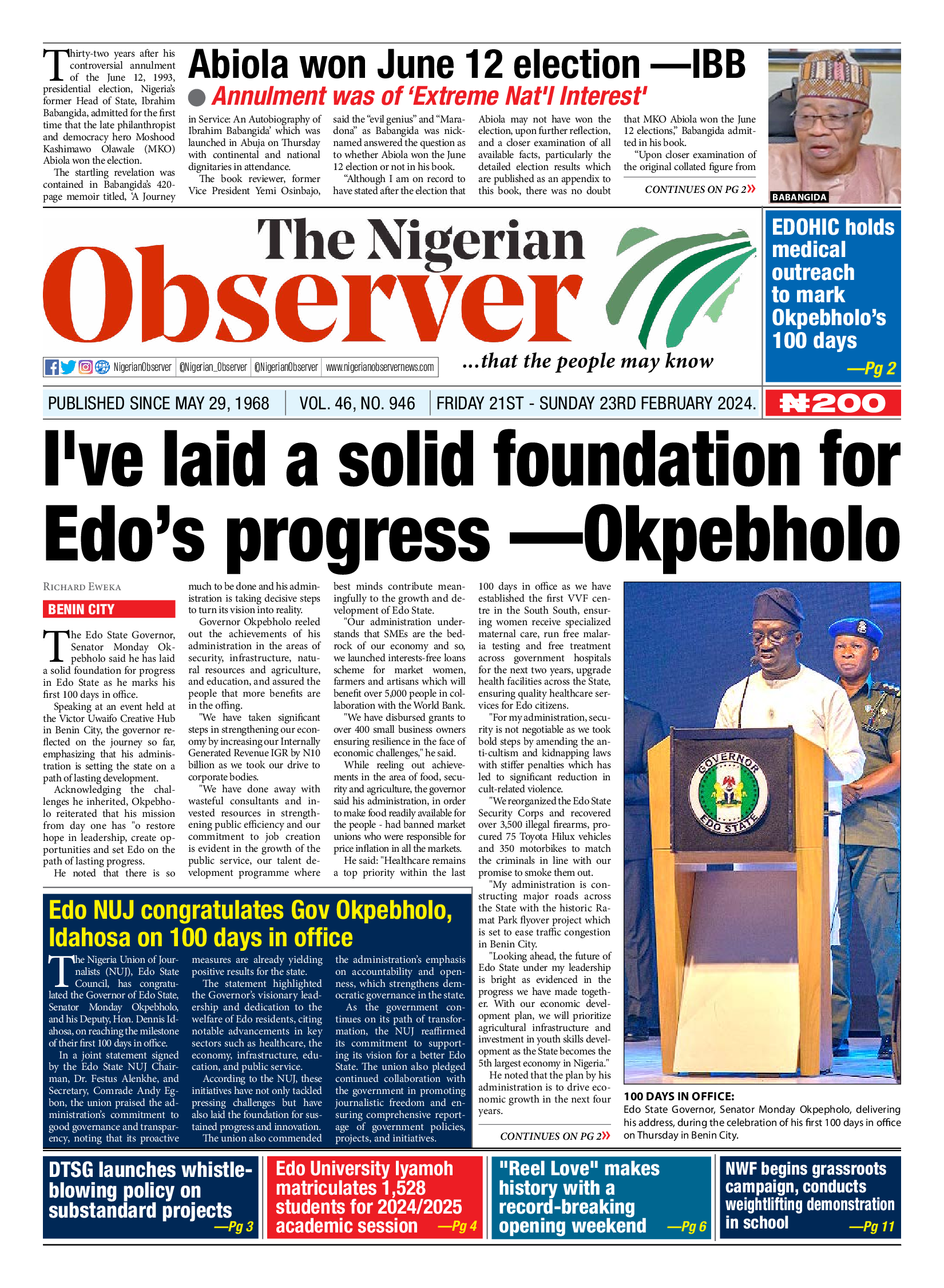 Friday February 21, 2025