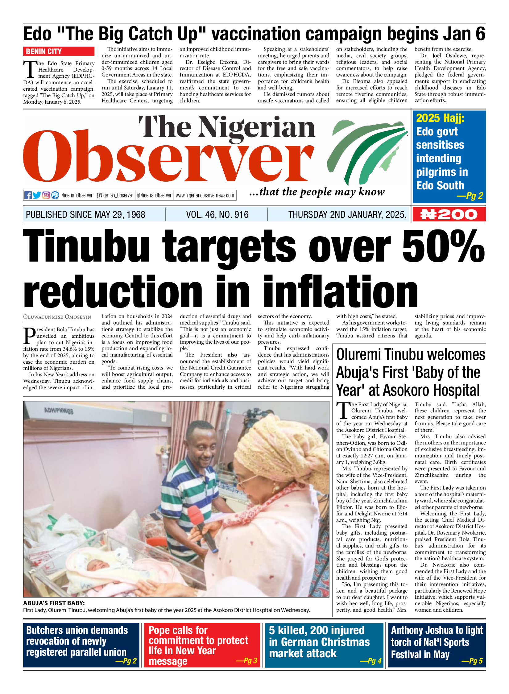 Thursday January 2, 2025