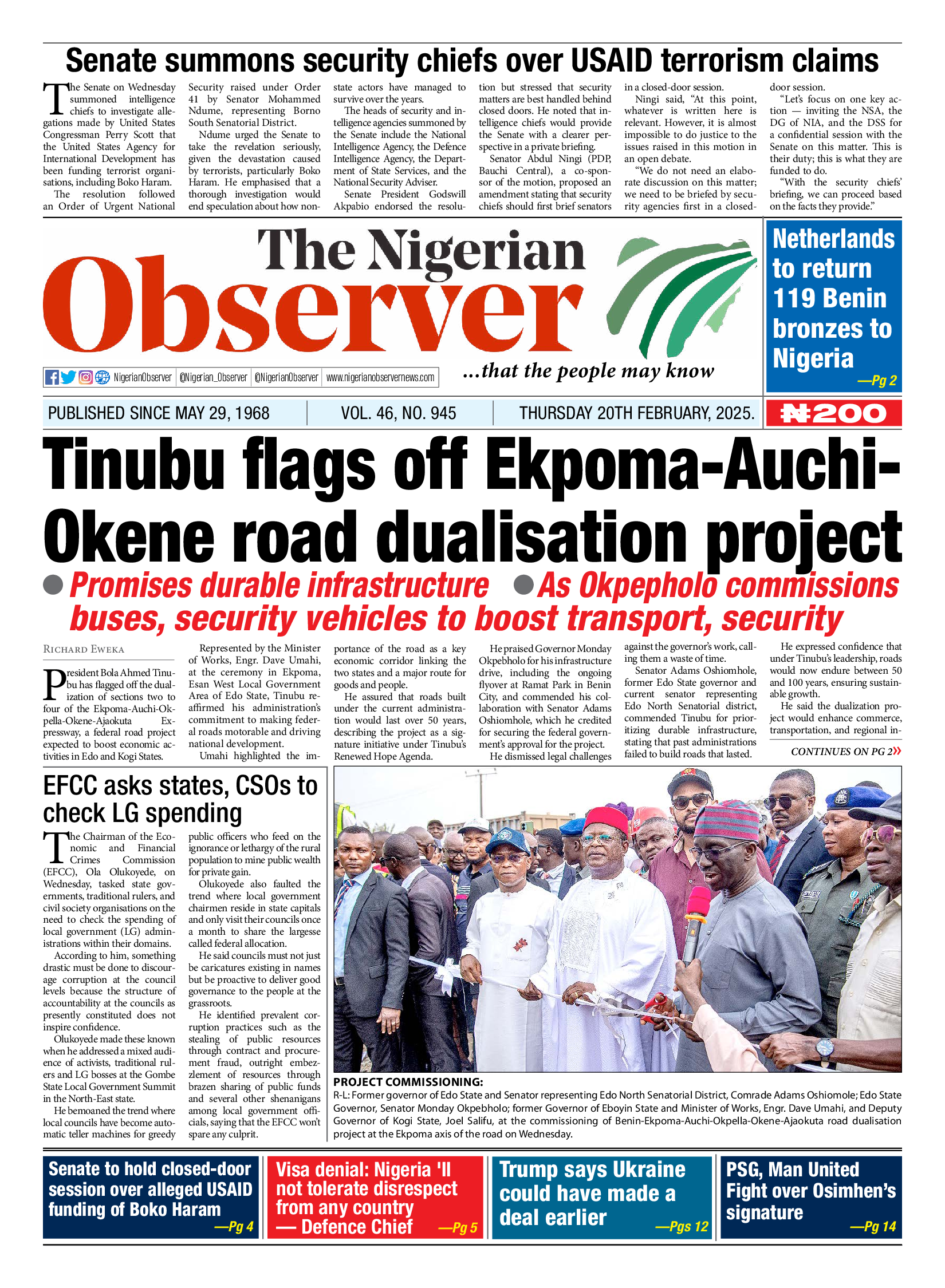 Thursday February 20, 2025