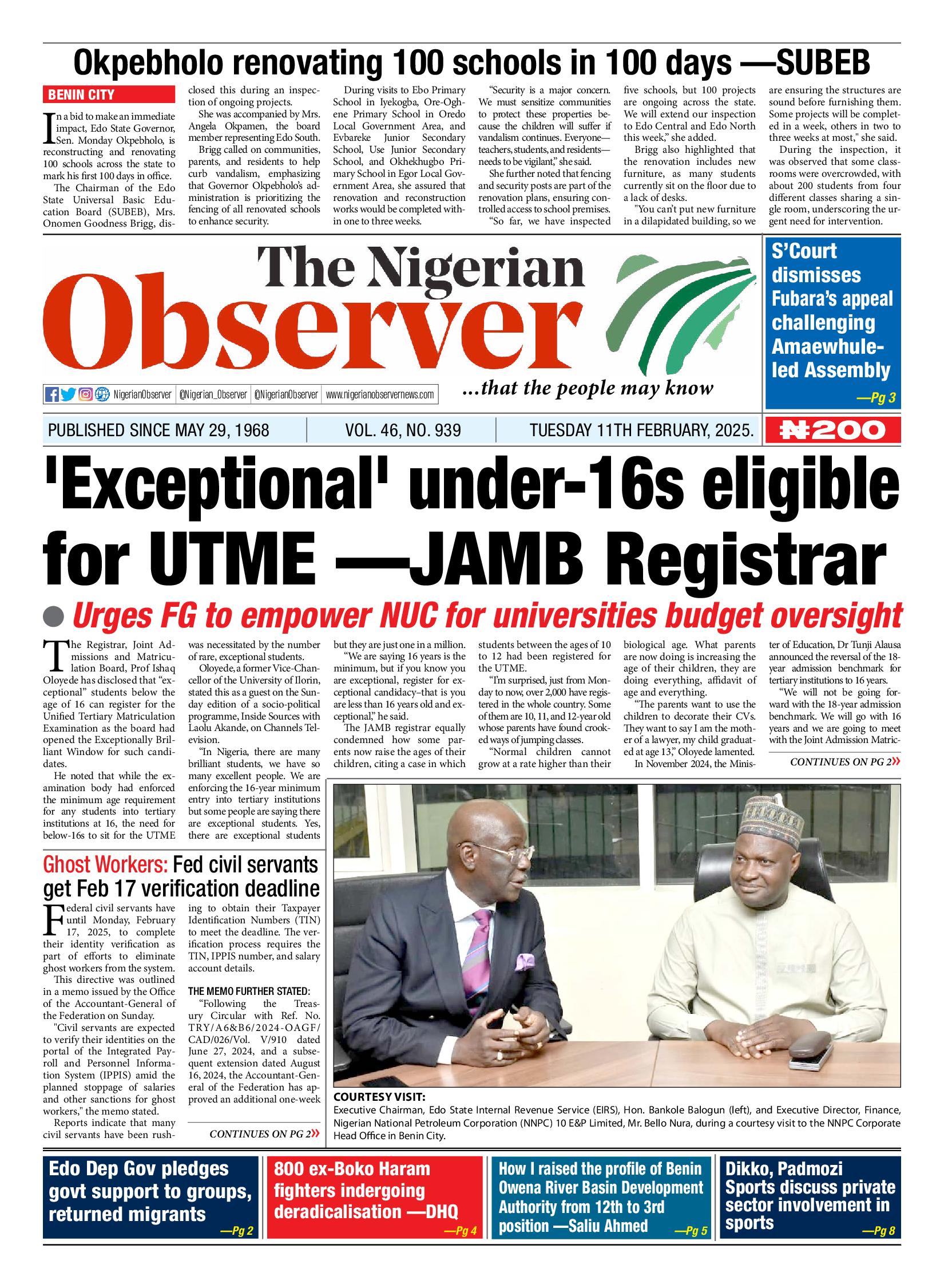 Tuesday February 11, 2025