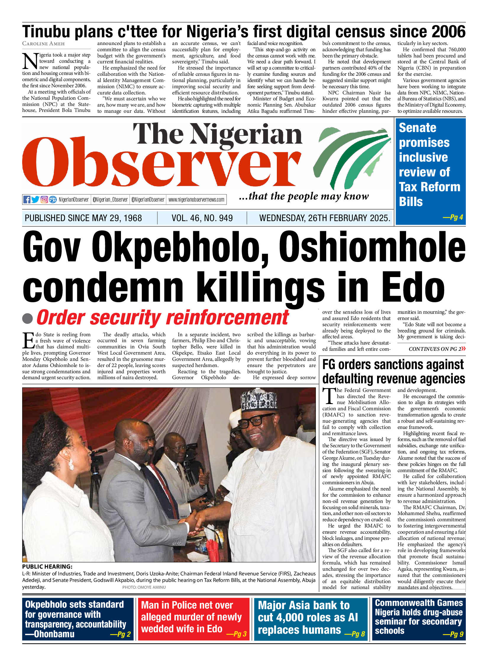 Wednesday February 26, 2025