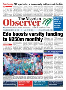 Monday 30th March, 2026