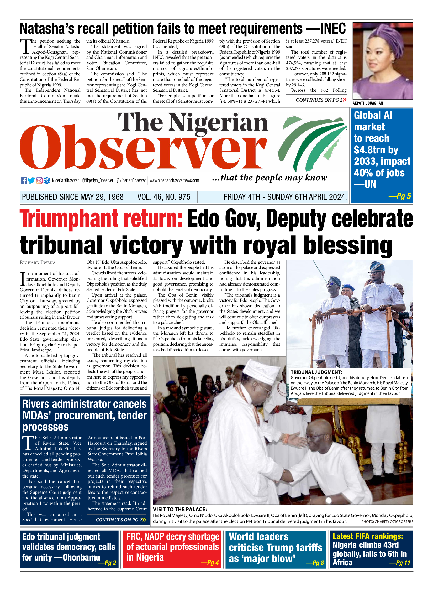 Friday April 4, 2025