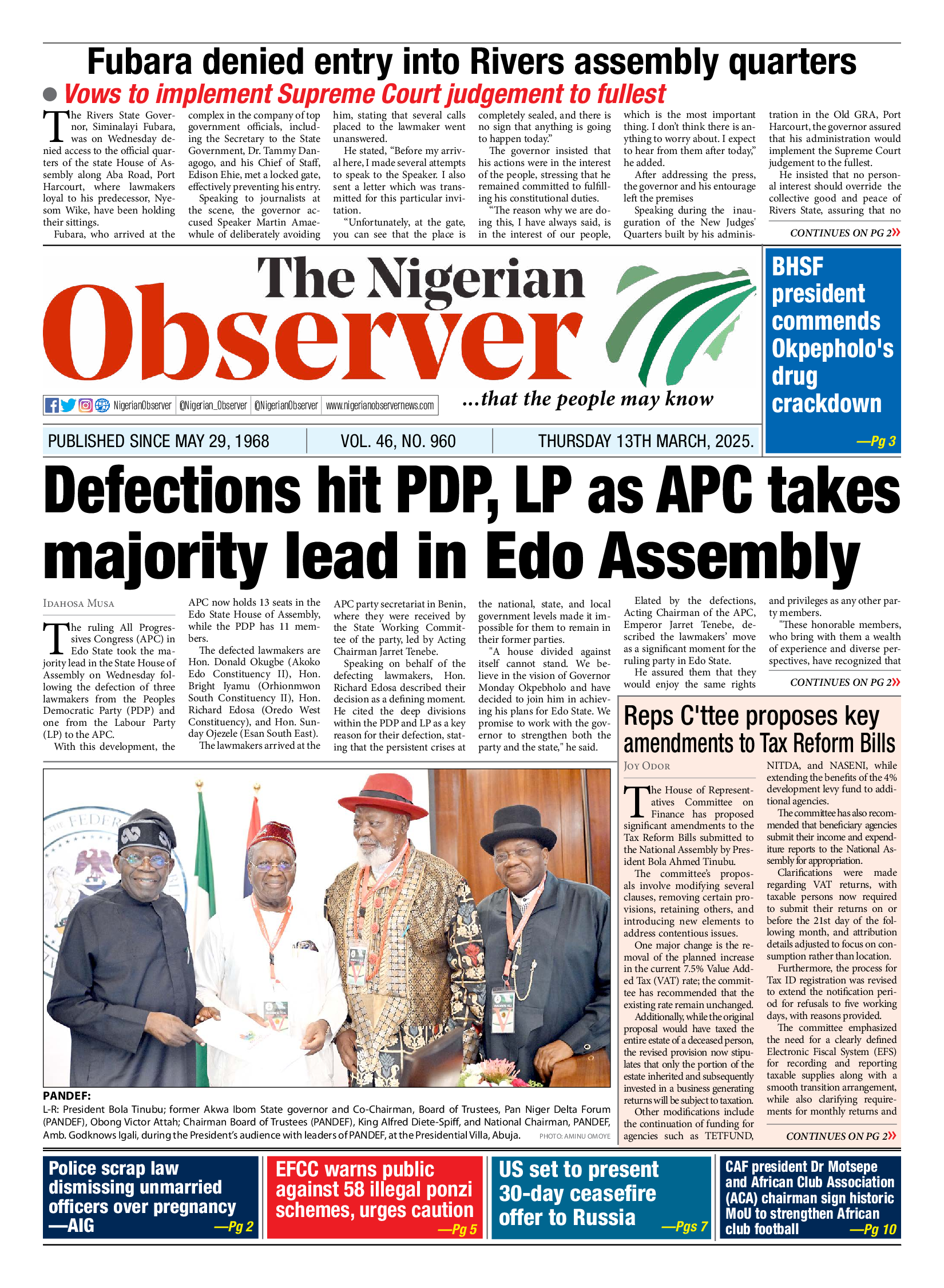 Thursday March 13, 2025