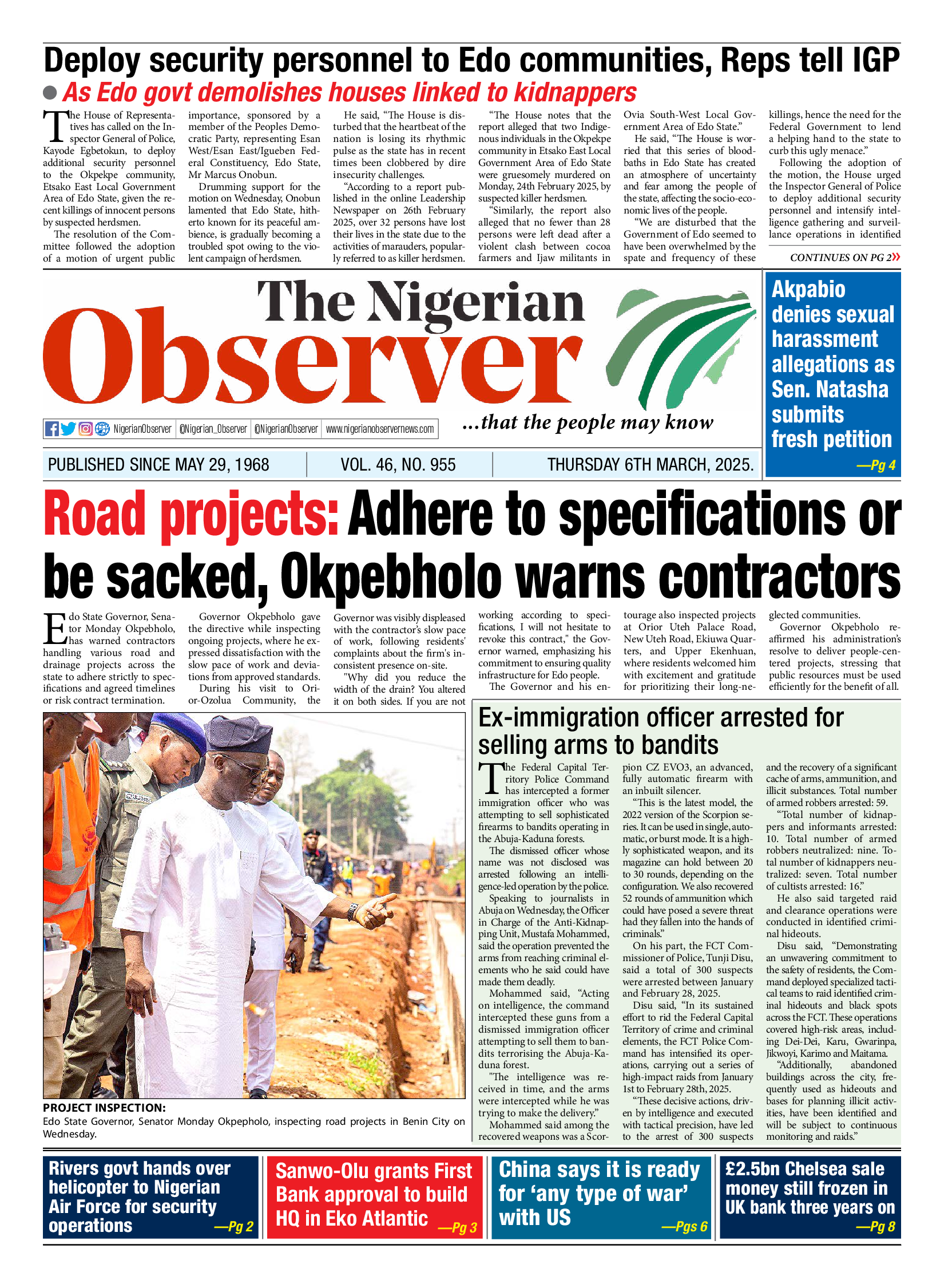 Thursday March 6, 2025