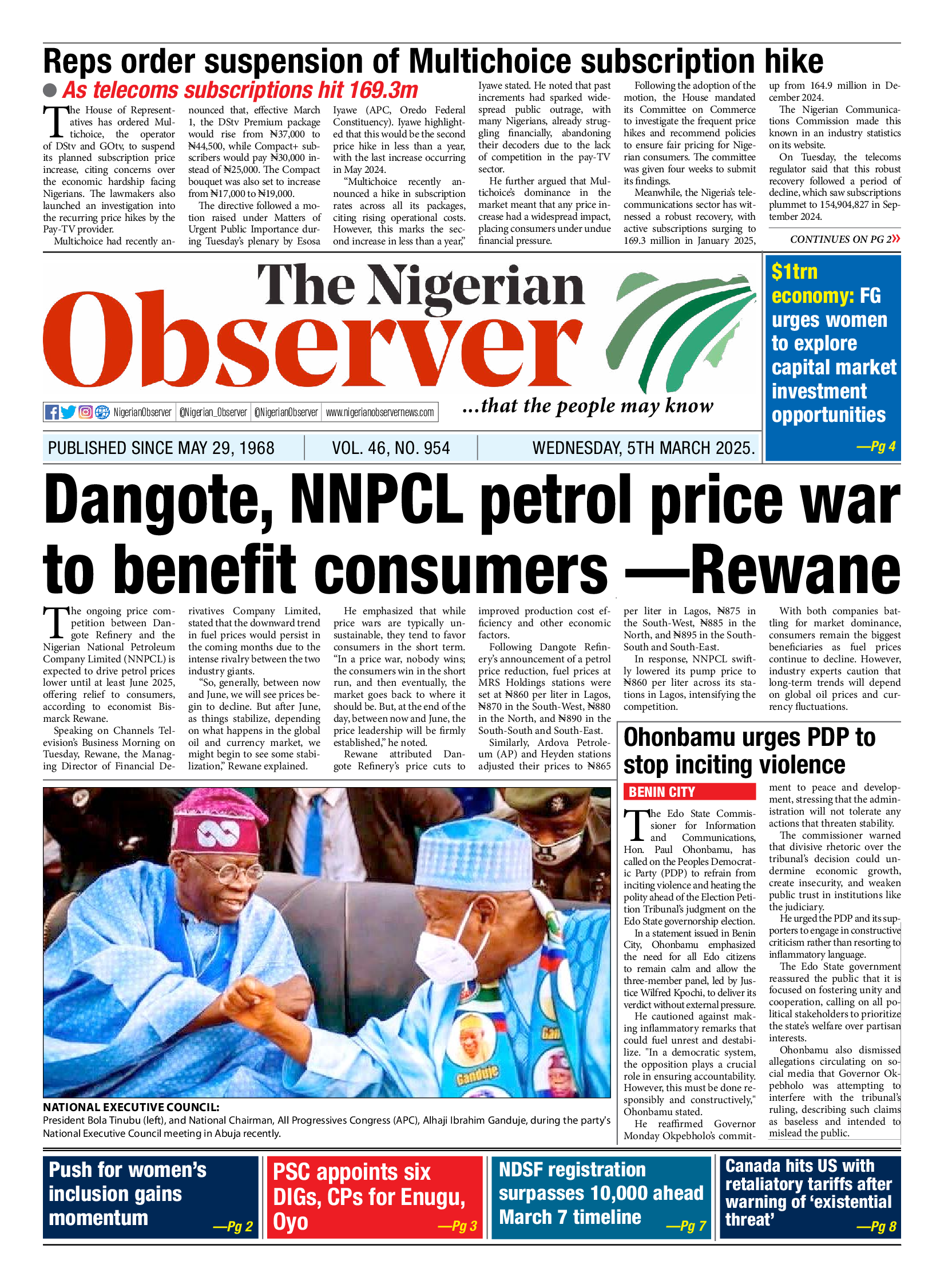 Wednesday March 5, 2025