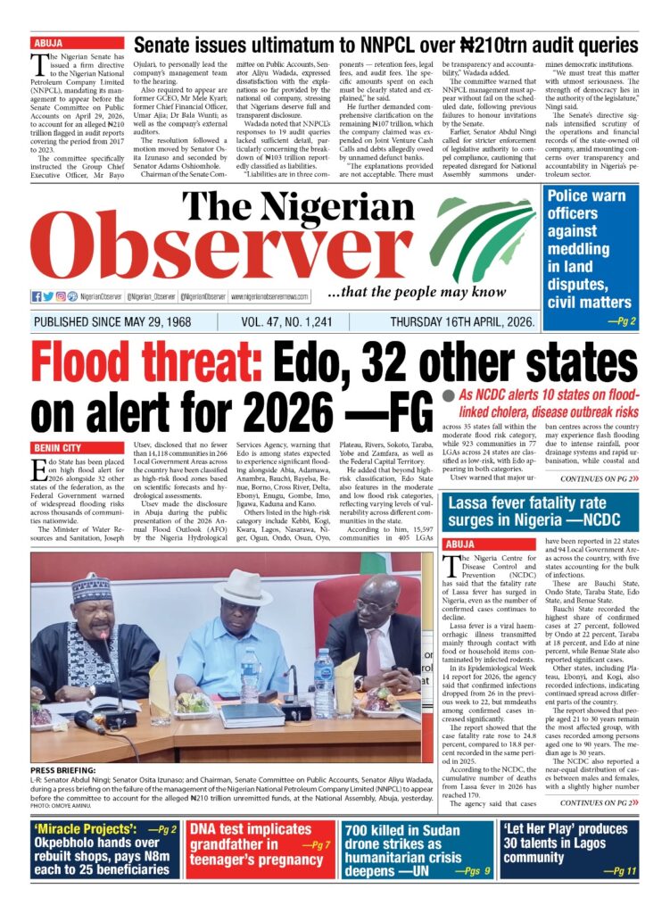 Thursday 16th April, 2026