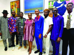 A group photo of the exhibitors at the show