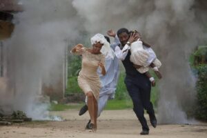 An action scene from a Nigerian movie