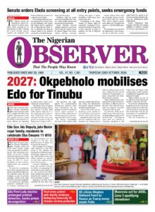 THURDAY 22nd OCTOBER, 2026