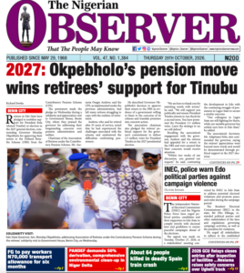 Thursday October 29, 2026